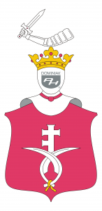 Logo odsłonienie zespołu egzemplarzy pinsów Prus 2 (Wilczekosy) polski herb szlachecki - autor Henryk Jan Dominiak 2019